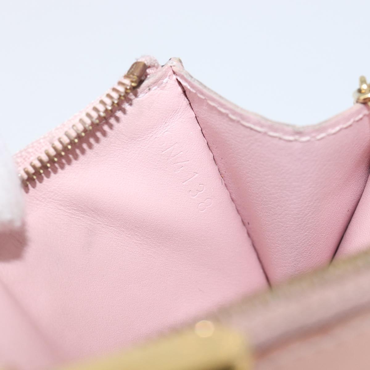 LOUIS VUITTON Monogram Vernis Pochette Cree Rose valerine M63853 LV Auth hk4045