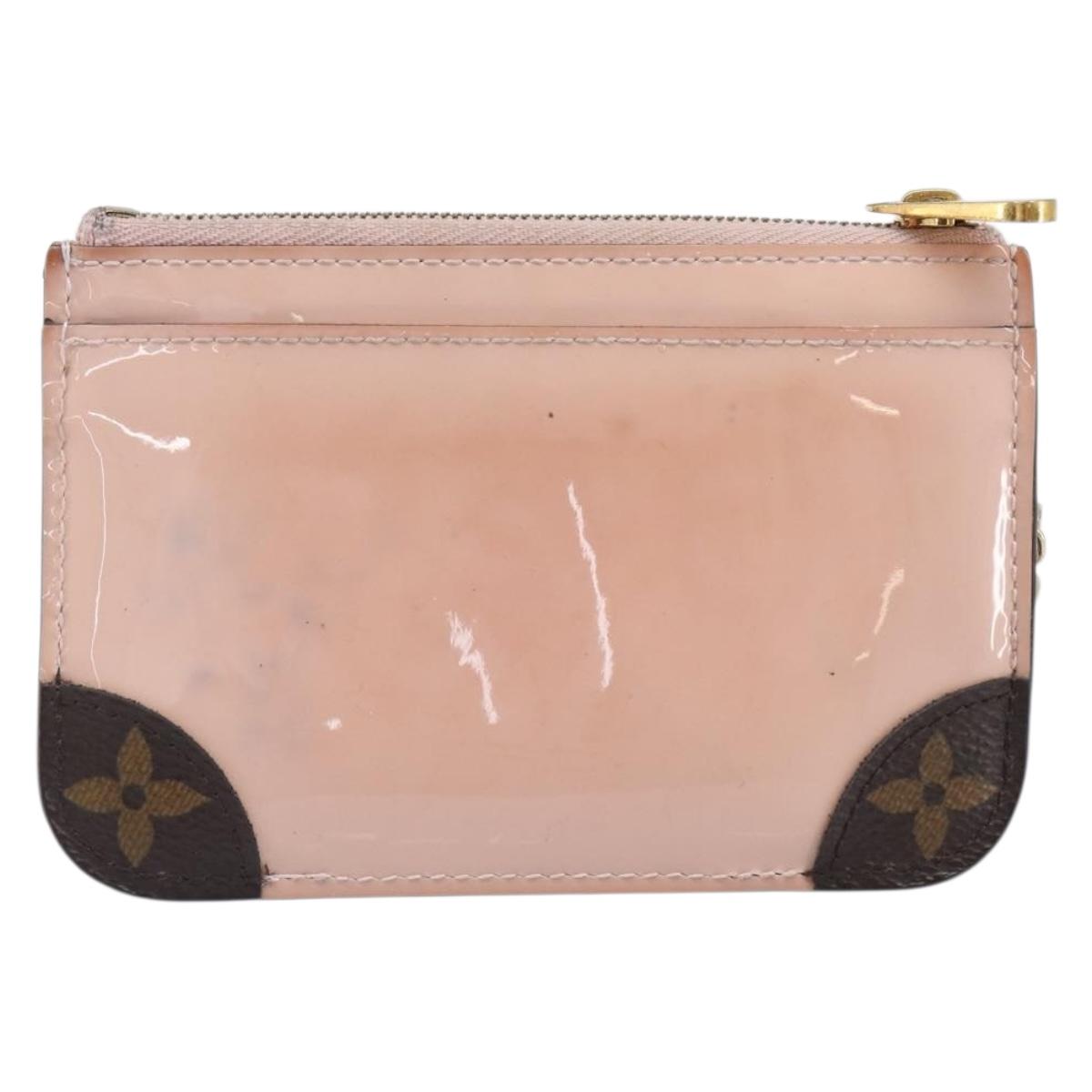 LOUIS VUITTON Monogram Vernis Pochette Cree Rose valerine M63853 LV Auth hk4045