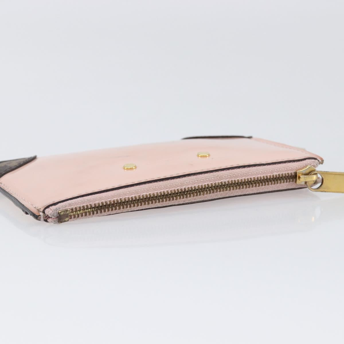 LOUIS VUITTON Monogram Vernis Pochette Cree Rose valerine M63853 LV Auth hk4045