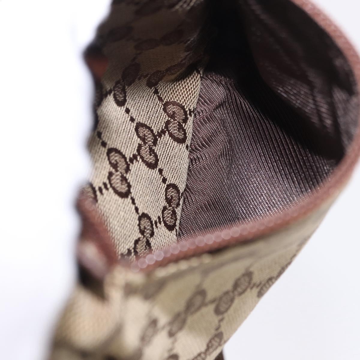 GUCCI GG Canvas Waist Bag Beige Silver 018 1621 Auth hk4059