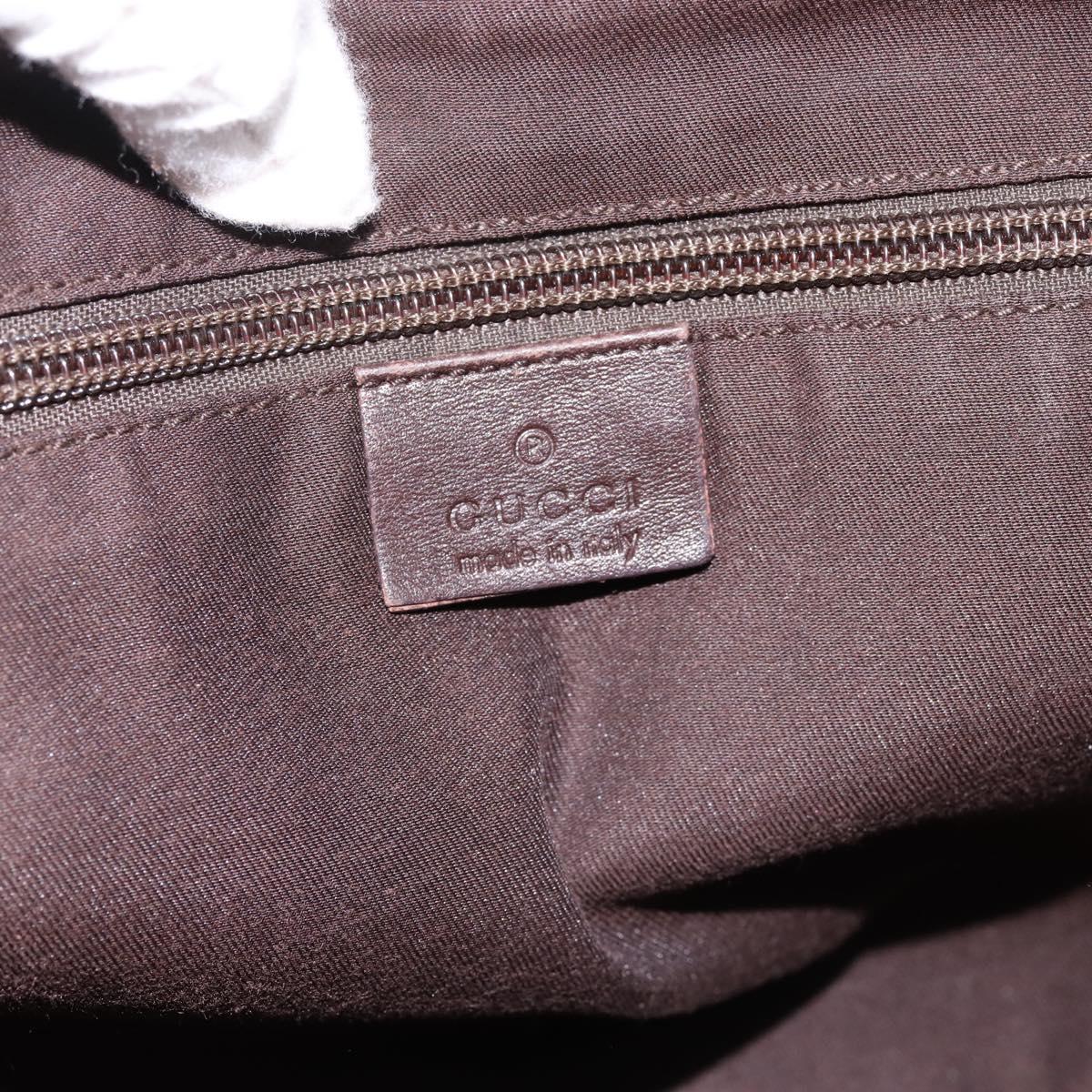 GUCCI GG Canvas Shoulder Bag Beige Silver 145859 Auth hk4060