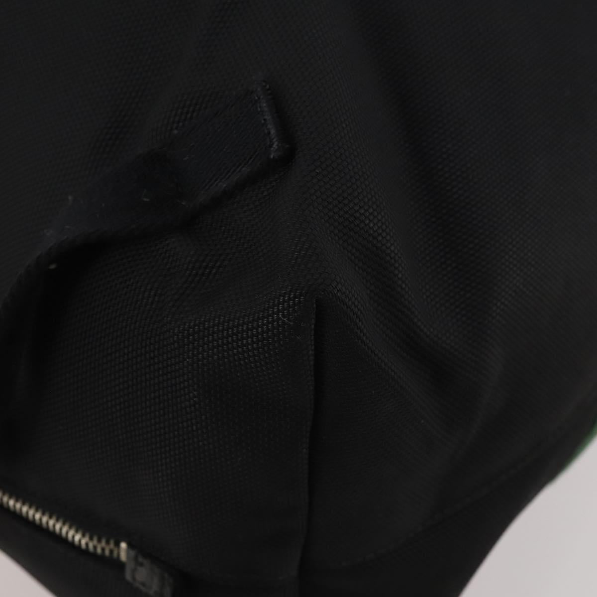 GUCCI Web Sherry Line Backpack Canvas Leather Black Silver 337075 Auth hk4063A