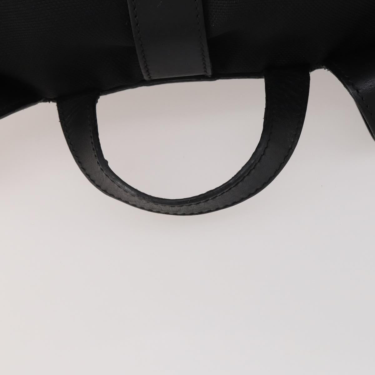 GUCCI Web Sherry Line Backpack Canvas Leather Black Silver 337075 Auth hk4063A