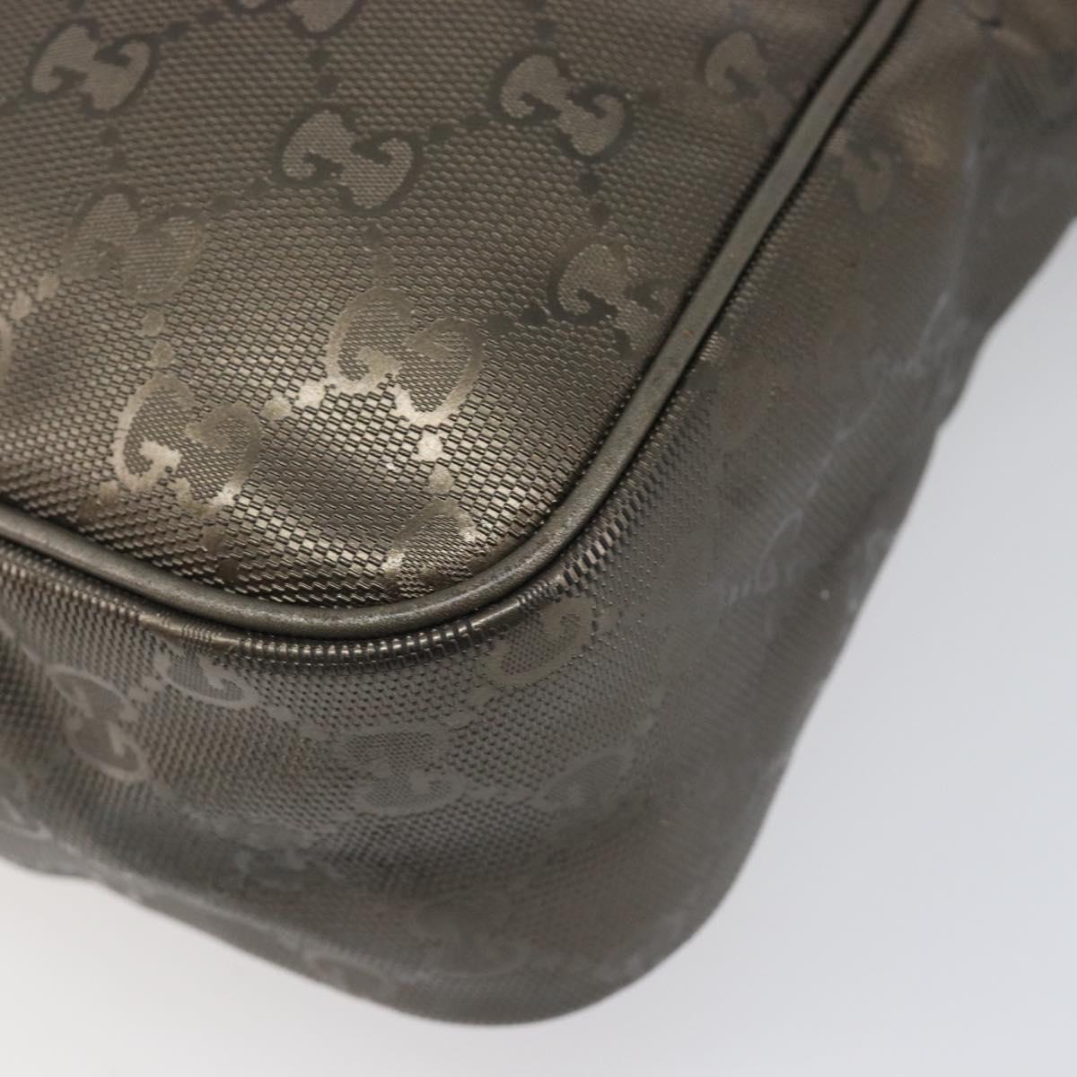 GUCCI GG Implementation Shoulder Bag PVC Champagne Gold 233268 Auth hk4067A