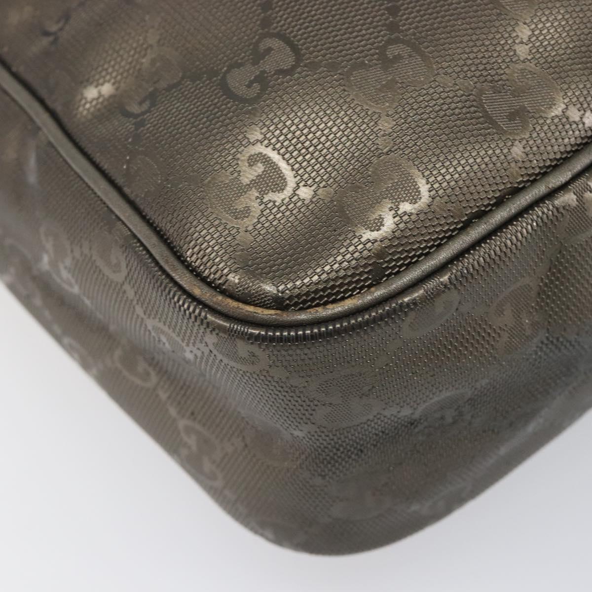 GUCCI GG Implementation Shoulder Bag PVC Champagne Gold 233268 Auth hk4067A