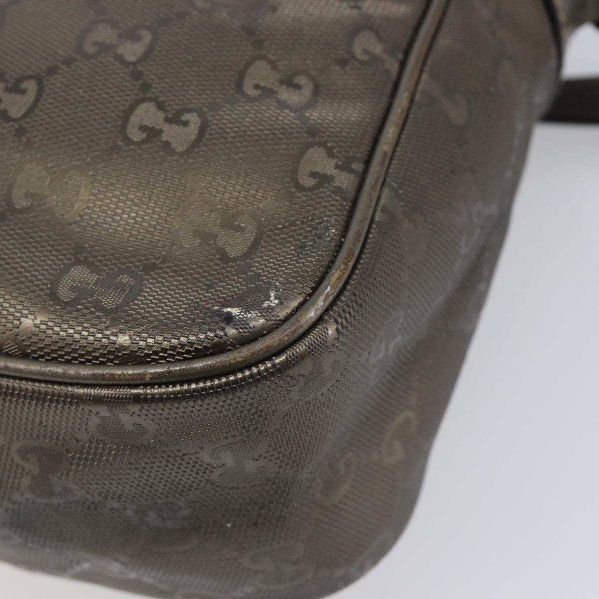 GUCCI GG Implementation Shoulder Bag PVC Champagne Gold 233268 Auth hk4067A