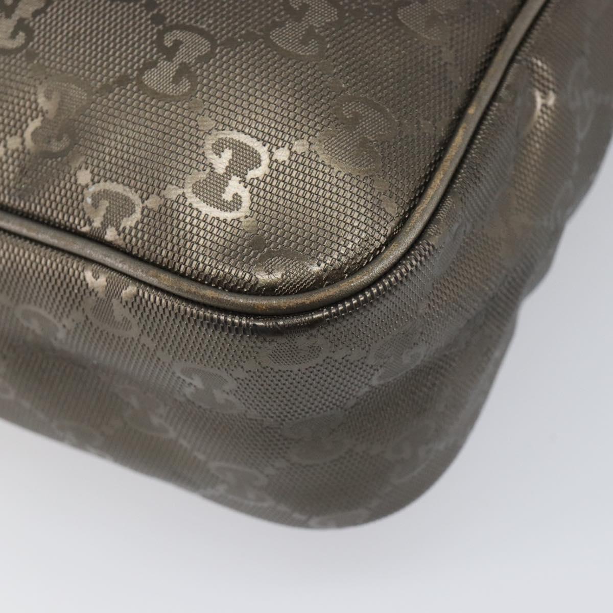 GUCCI GG Implementation Shoulder Bag PVC Champagne Gold 233268 Auth hk4067A