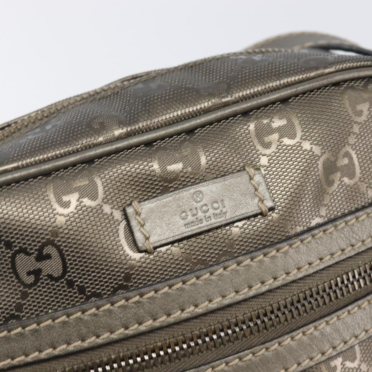 GUCCI GG Implementation Shoulder Bag PVC Champagne Gold 233268 Auth hk4067A