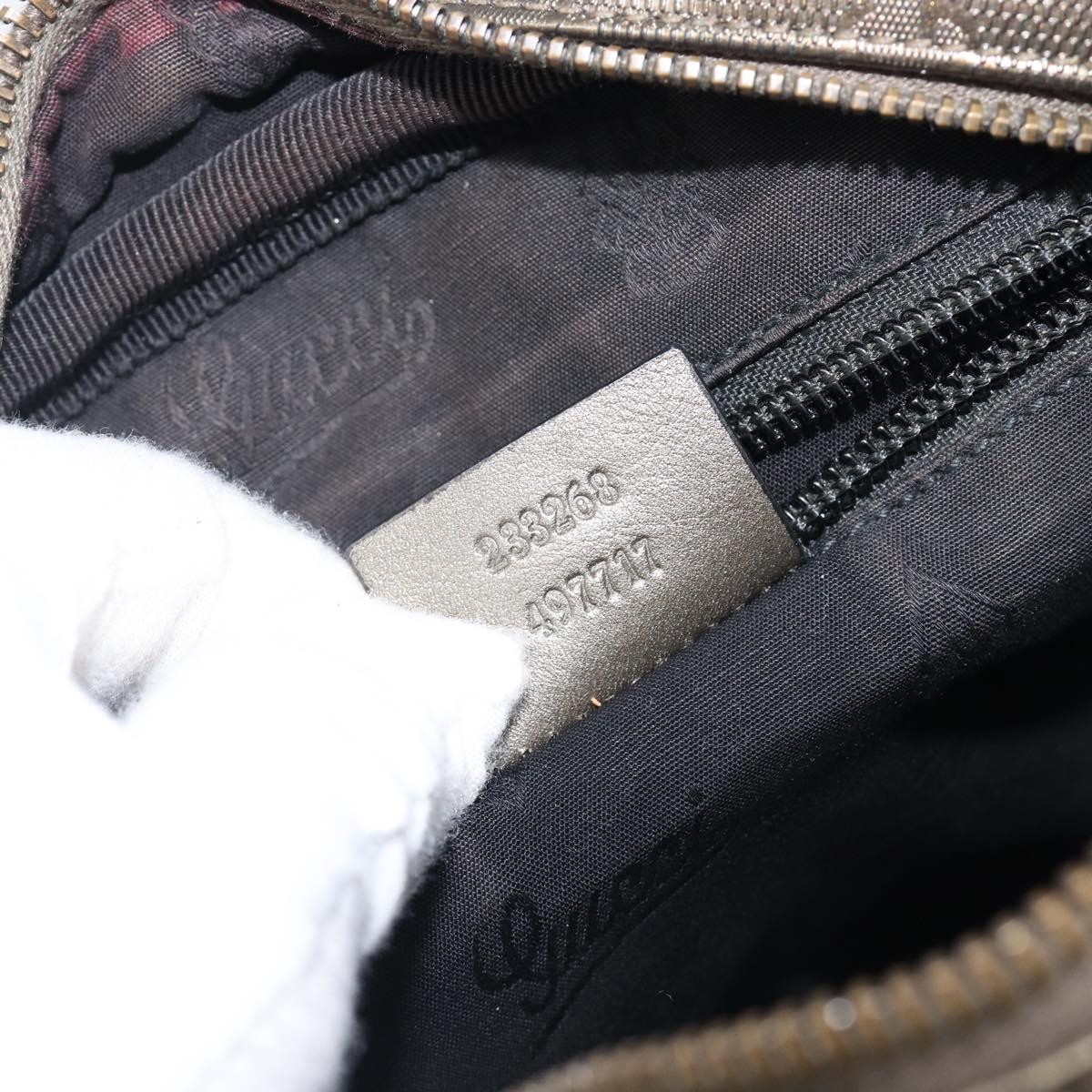 GUCCI GG Implementation Shoulder Bag PVC Champagne Gold 233268 Auth hk4067A