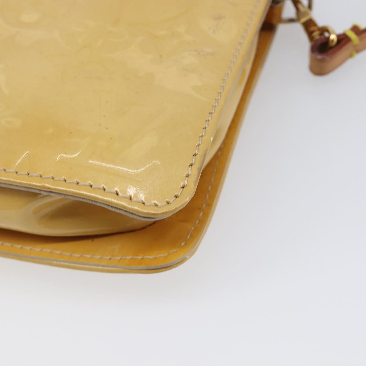 LOUIS VUITTON Monogram Vernis Lexington Accessory Pouch Beige M91010 Auth hk4073