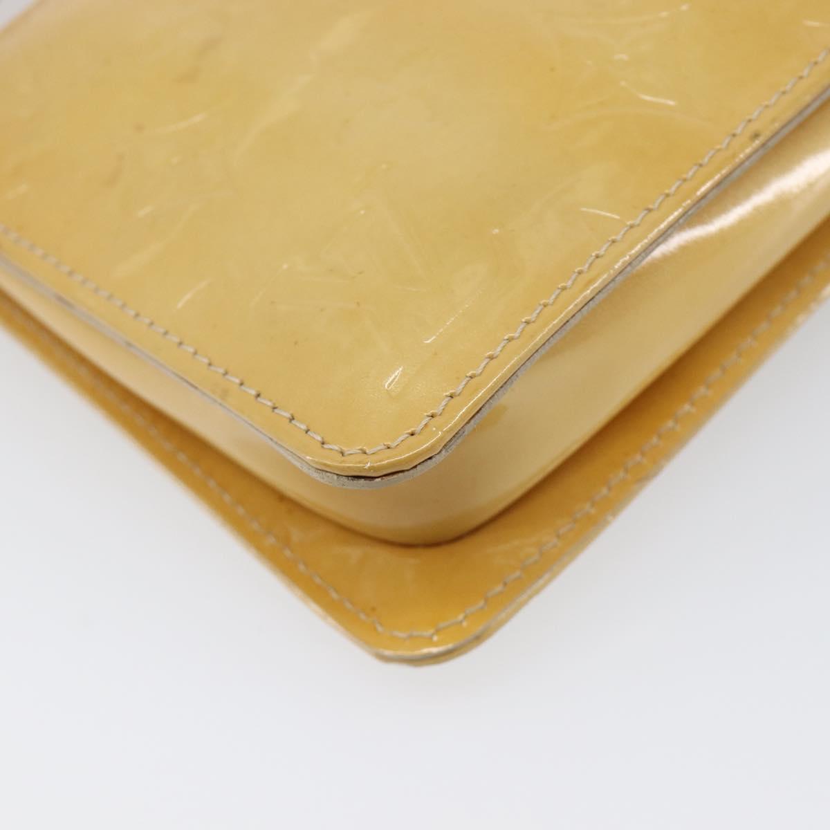 LOUIS VUITTON Monogram Vernis Lexington Accessory Pouch Beige M91010 Auth hk4073