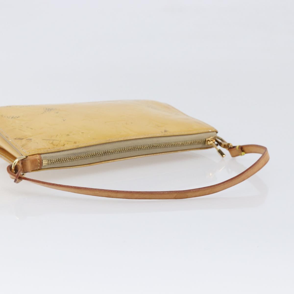 LOUIS VUITTON Monogram Vernis Lexington Accessory Pouch Beige M91010 Auth hk4073