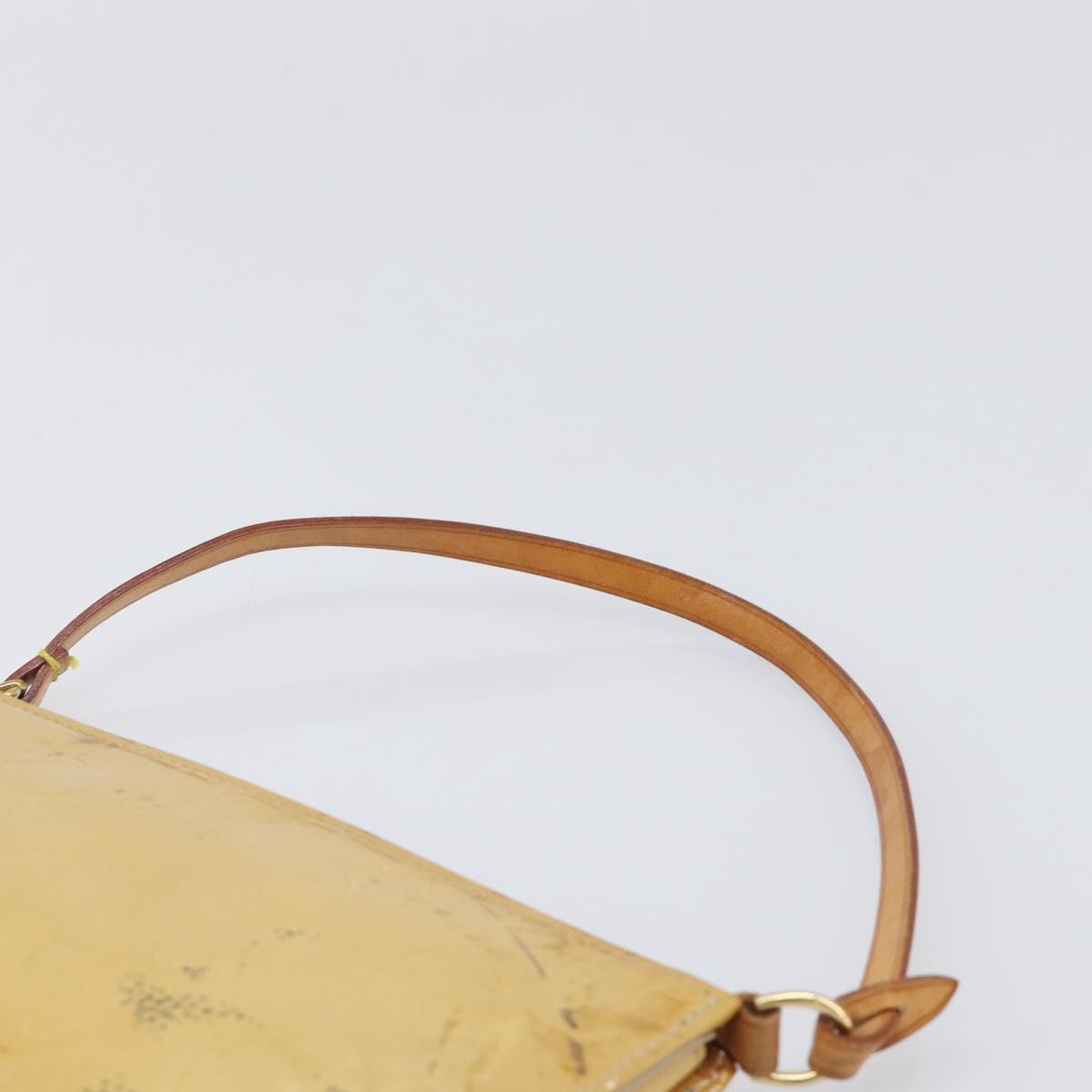 LOUIS VUITTON Monogram Vernis Lexington Accessory Pouch Beige M91010 Auth hk4073