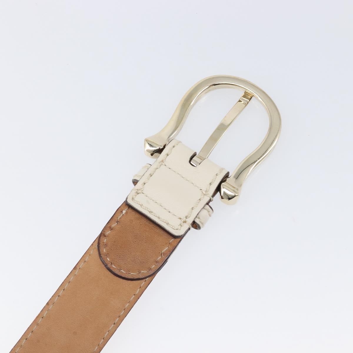 GUCCI GG Canvas Belt 36.6"" Beige Gold 189790 497717 Auth hk4074