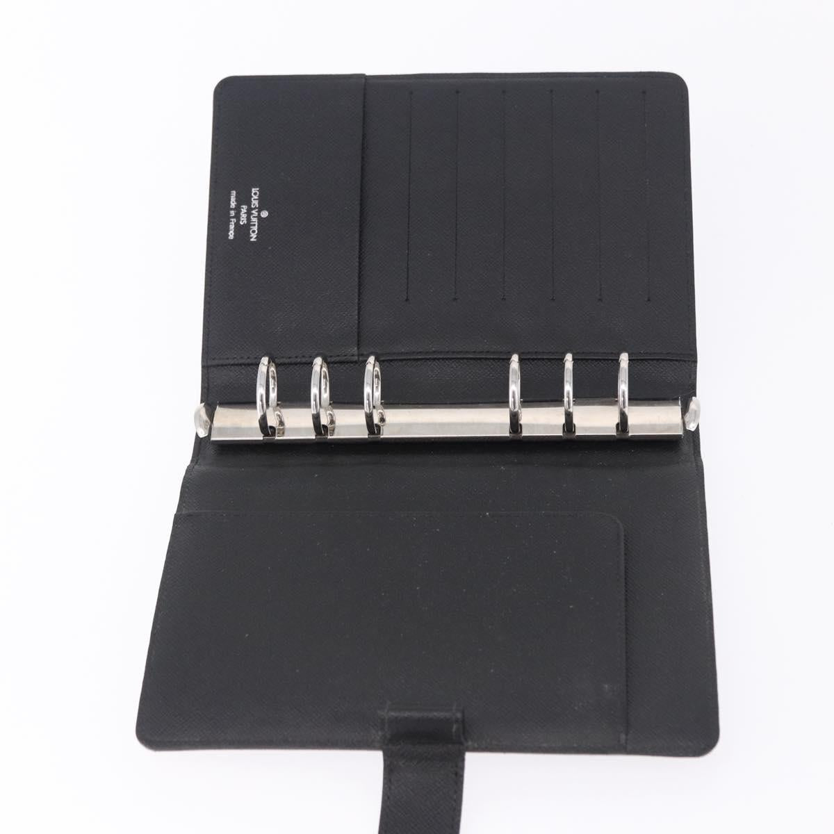 LOUIS VUITTON Damier Graphite Agenda MM Day Planner Cover R20242 LV Auth hk4077