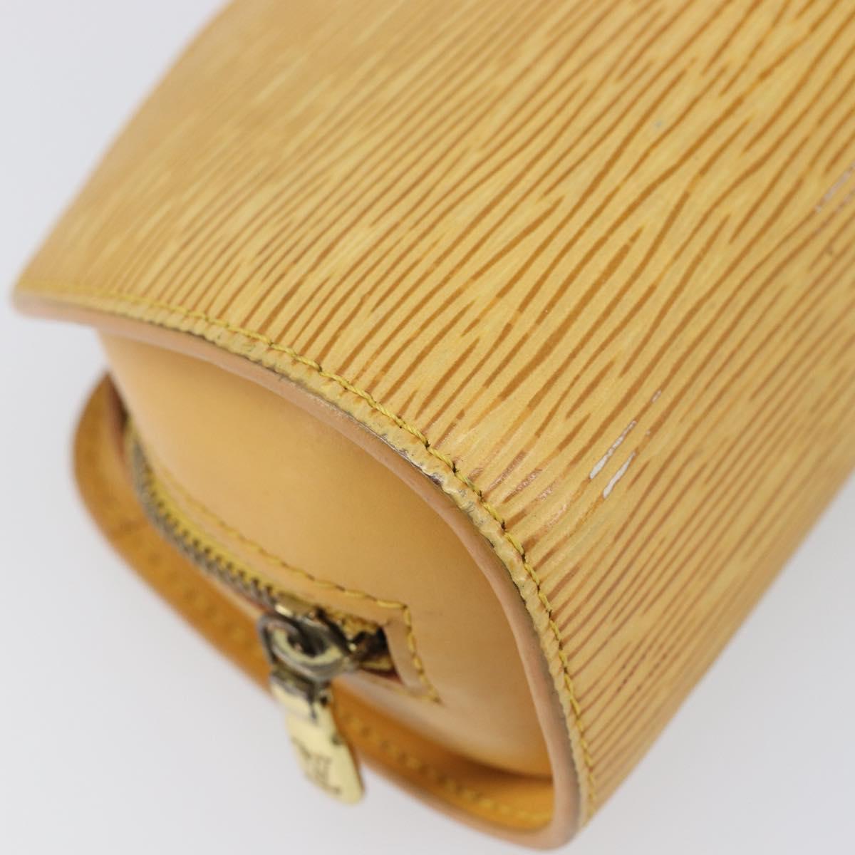 LOUIS VUITTON Epi Dauphine PM Pouch Yellow M48449 LV Auth hk4081
