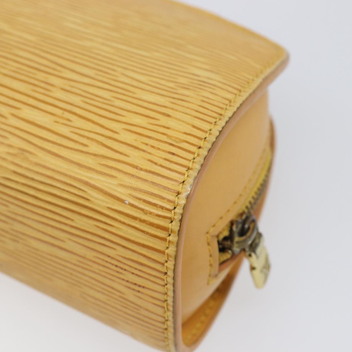 LOUIS VUITTON Epi Dauphine PM Pouch Yellow M48449 LV Auth hk4081