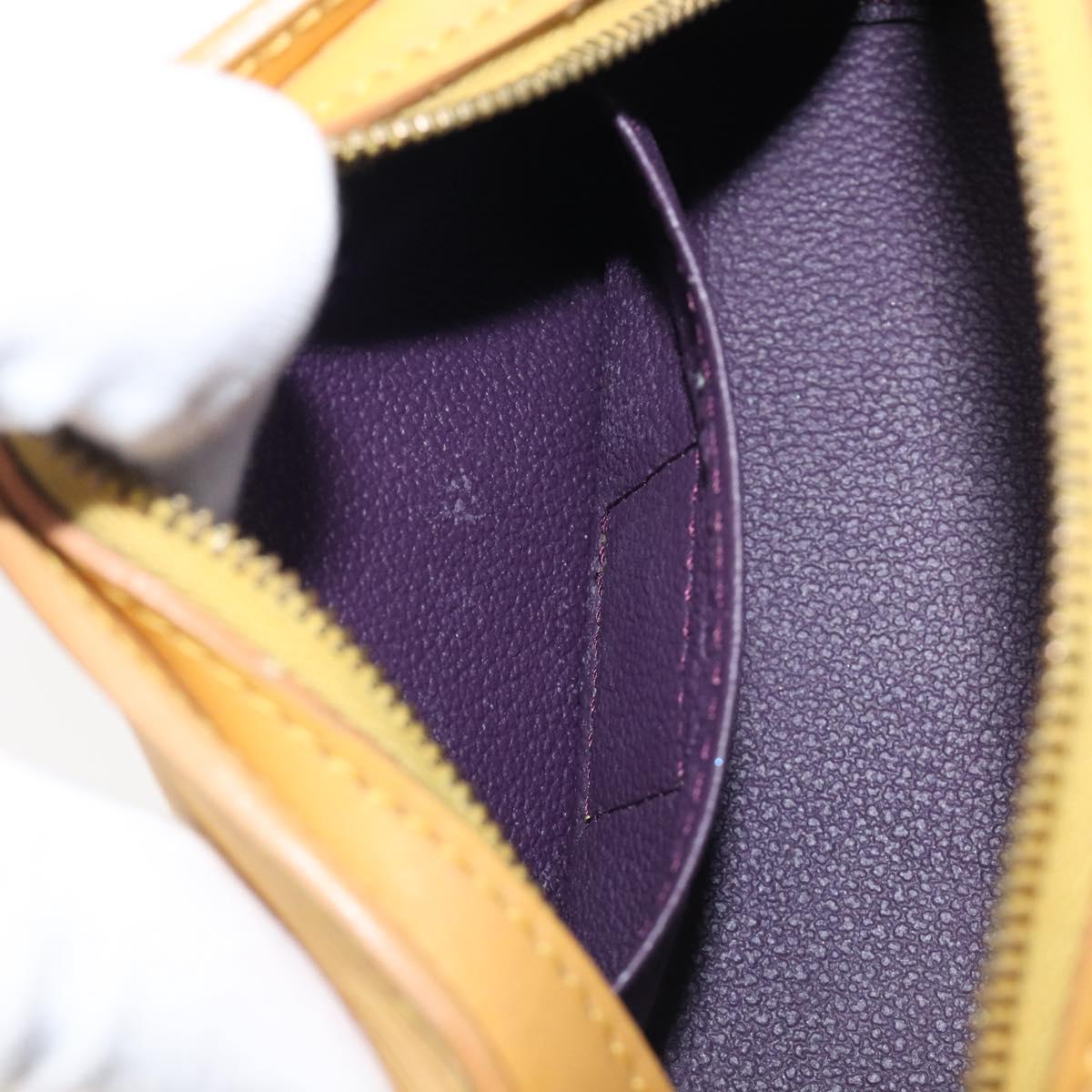 LOUIS VUITTON Epi Dauphine PM Pouch Yellow M48449 LV Auth hk4081