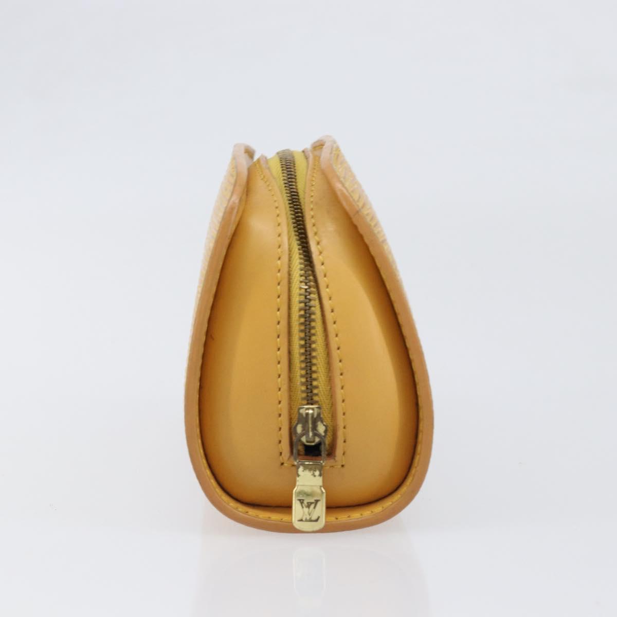 LOUIS VUITTON Epi Dauphine PM Pouch Yellow M48449 LV Auth hk4081