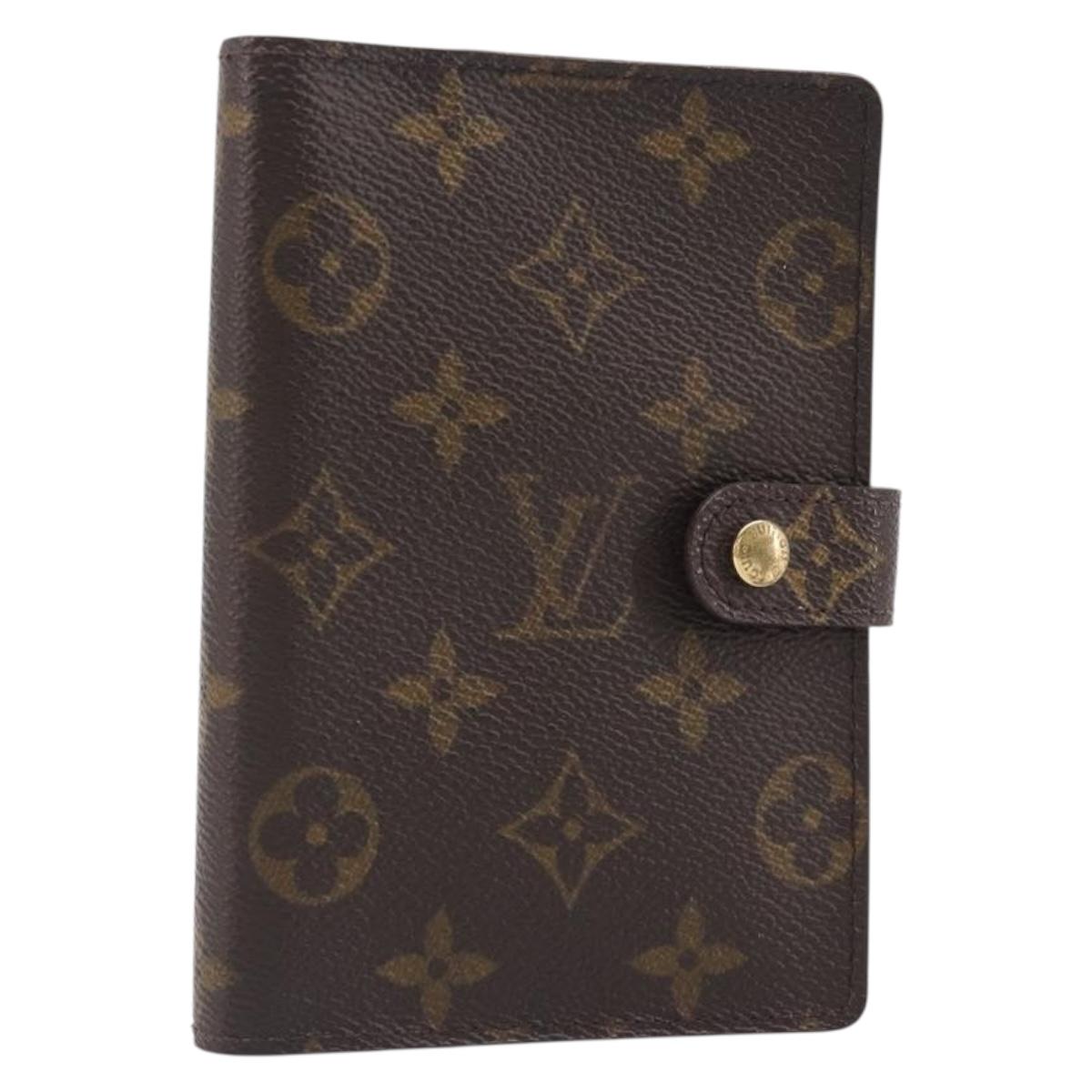 LOUIS VUITTON Monogram Agenda PM Day Planner Cover R20005 LV Auth hk4082