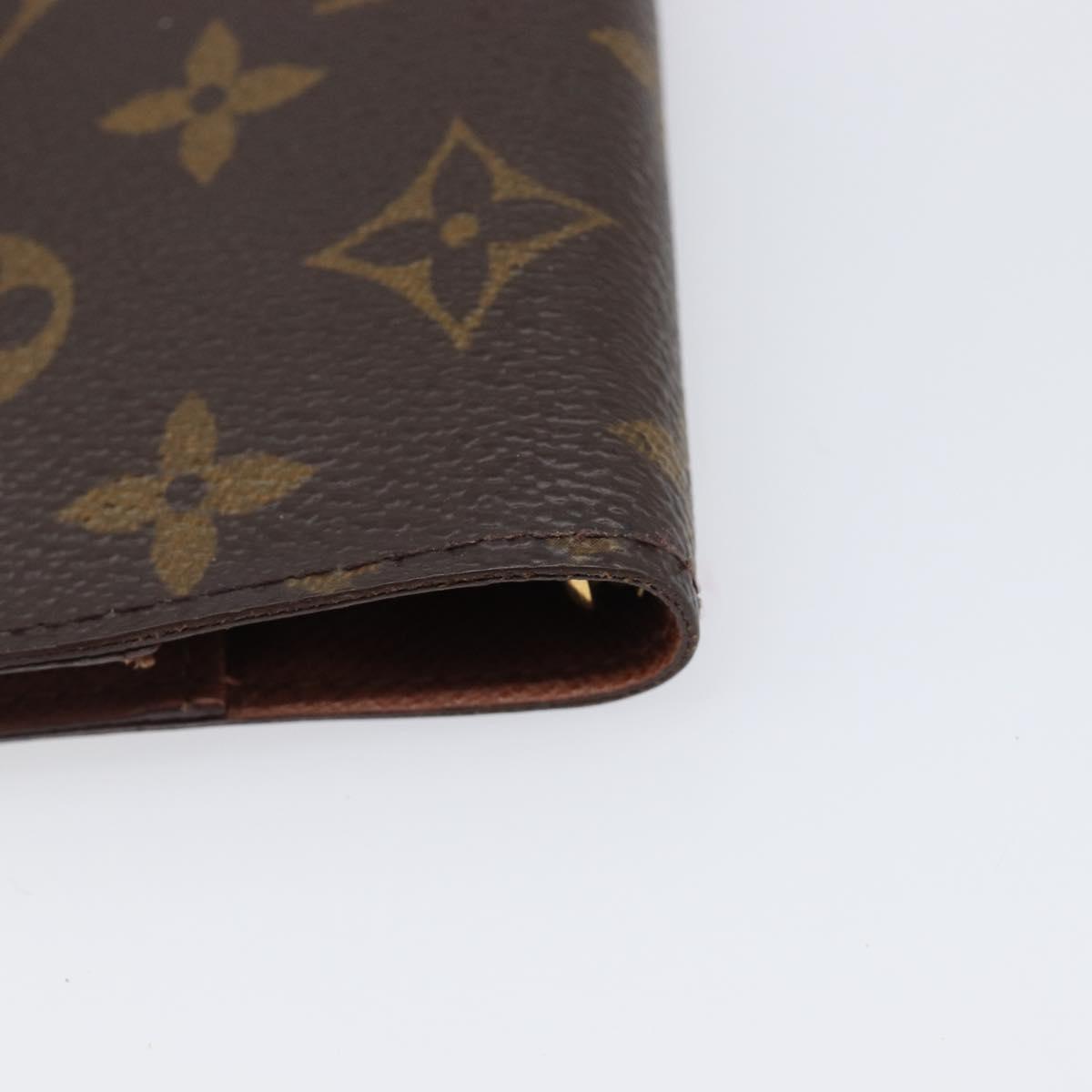 LOUIS VUITTON Monogram Agenda PM Day Planner Cover R20005 LV Auth hk4082