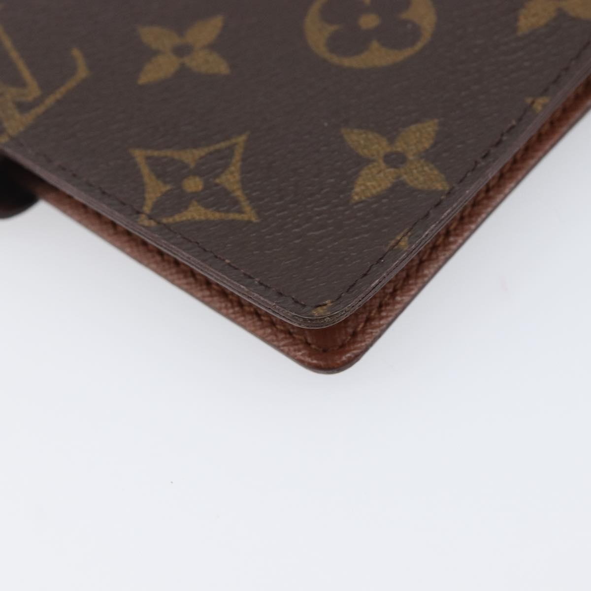 LOUIS VUITTON Monogram Agenda PM Day Planner Cover R20005 LV Auth hk4082
