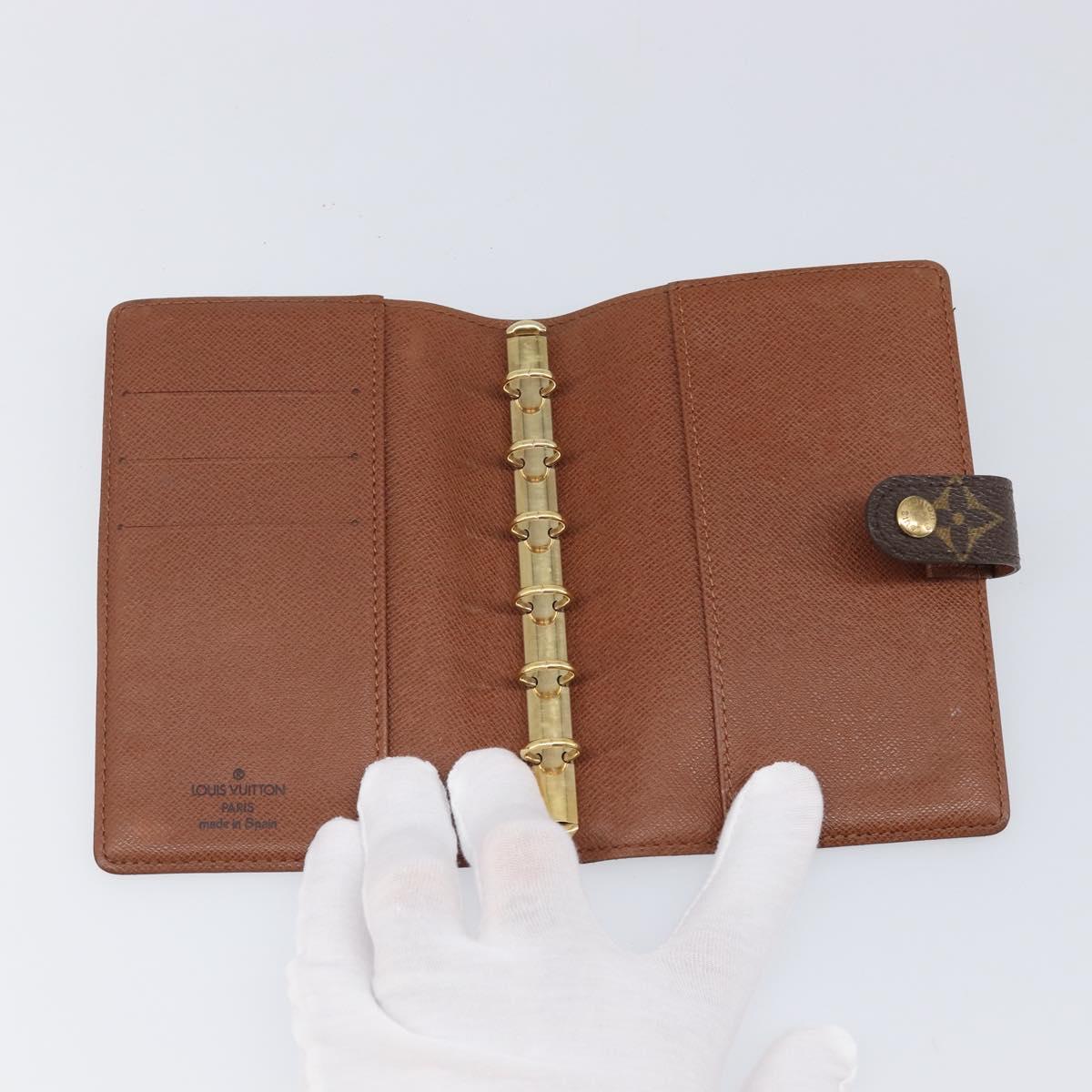 LOUIS VUITTON Monogram Agenda PM Day Planner Cover R20005 LV Auth hk4082