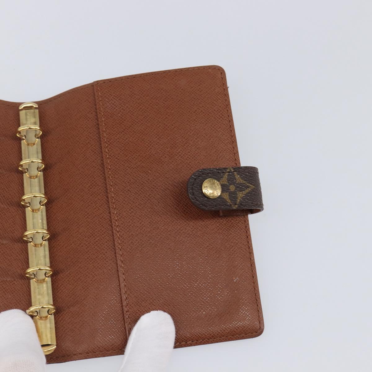 LOUIS VUITTON Monogram Agenda PM Day Planner Cover R20005 LV Auth hk4082