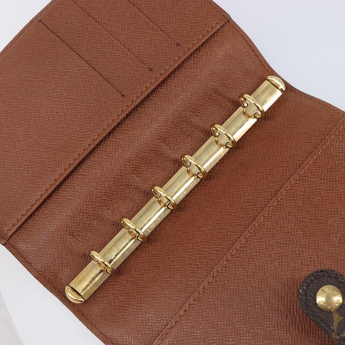 LOUIS VUITTON Monogram Agenda PM Day Planner Cover R20005 LV Auth hk4082
