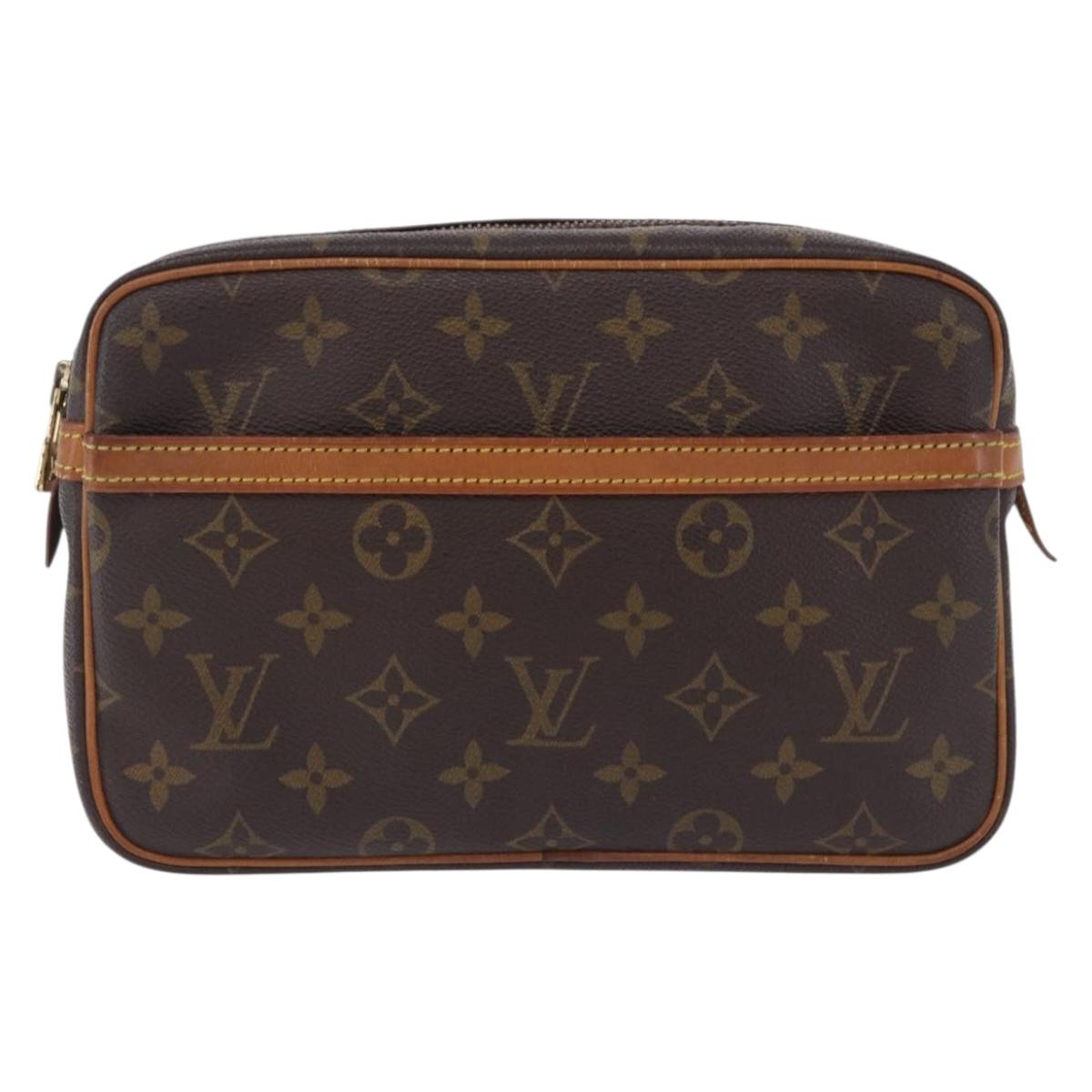 LOUIS VUITTON Monogram Compiegne 23 Clutch Bag M51847 LV Auth hk4084