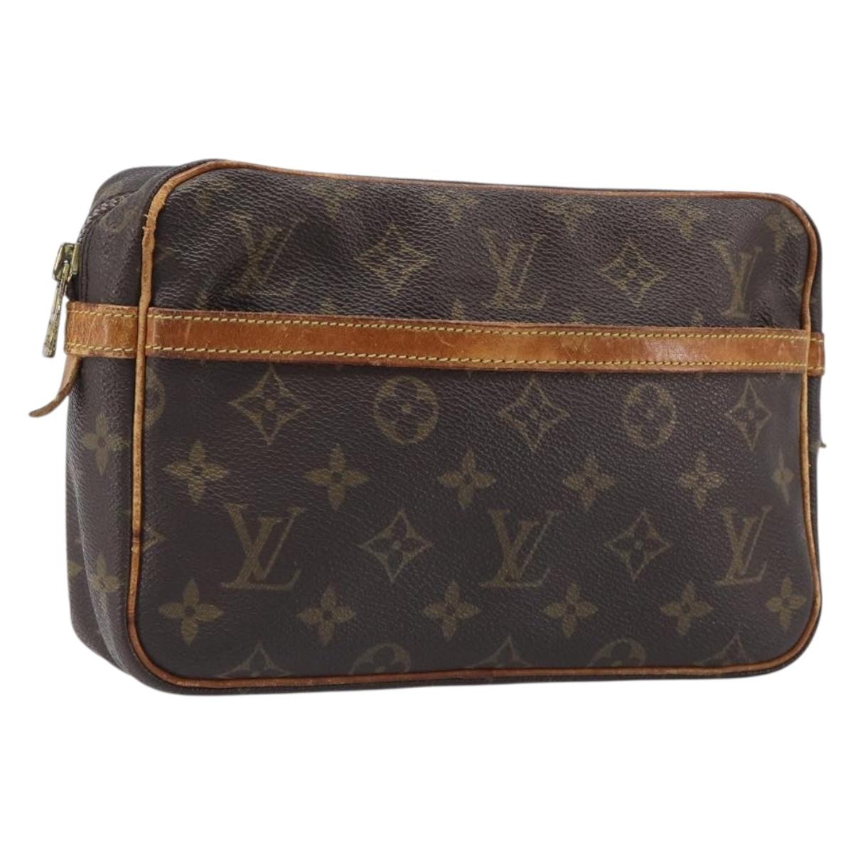 LOUIS VUITTON Monogram Compiegne 23 Clutch Bag M51847 LV Auth hk4085