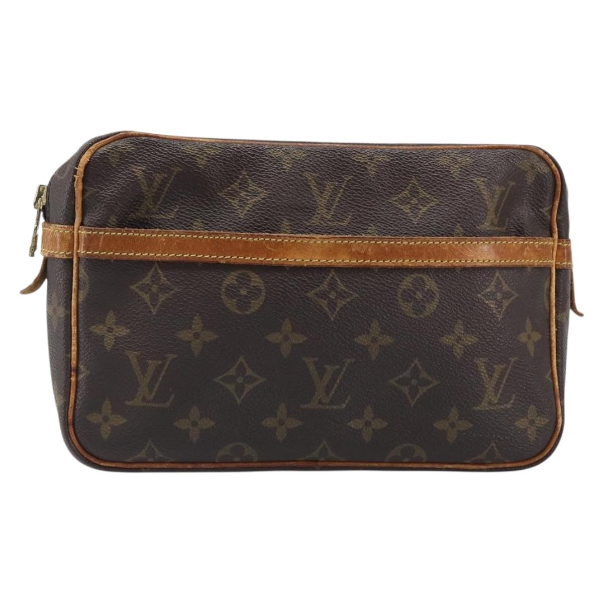LOUIS VUITTON Monogram Compiegne 23 Clutch Bag M51847 LV Auth hk4085