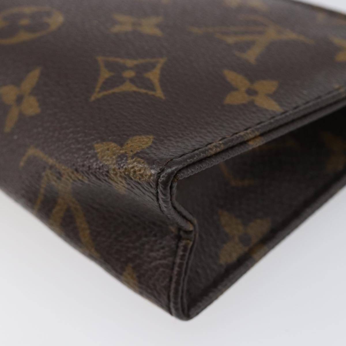 LOUIS VUITTON Monogram Poche Toilette 15 Pouch M47546 LV Auth hk4086