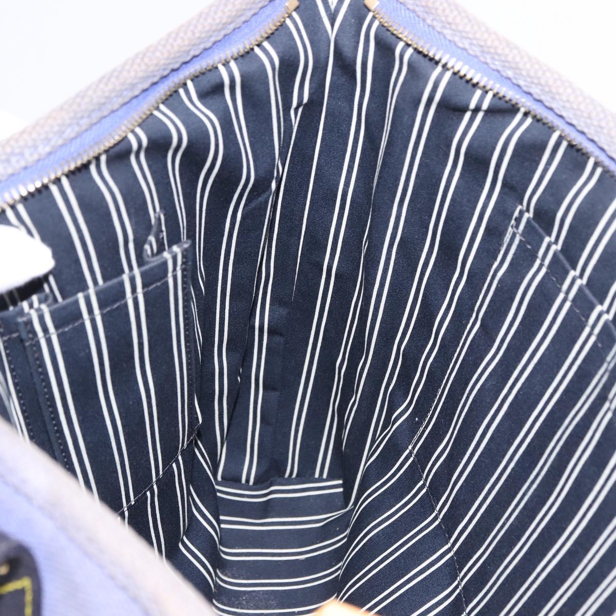 LOUIS VUITTON Antigua Cabas MM Tote Bag Blue M40087 LV Auth hk4101