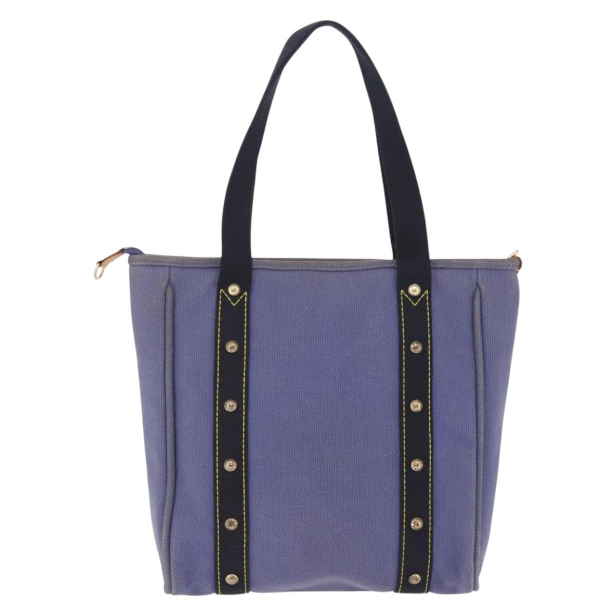 LOUIS VUITTON Antigua Cabas MM Tote Bag Blue M40087 LV Auth hk4101