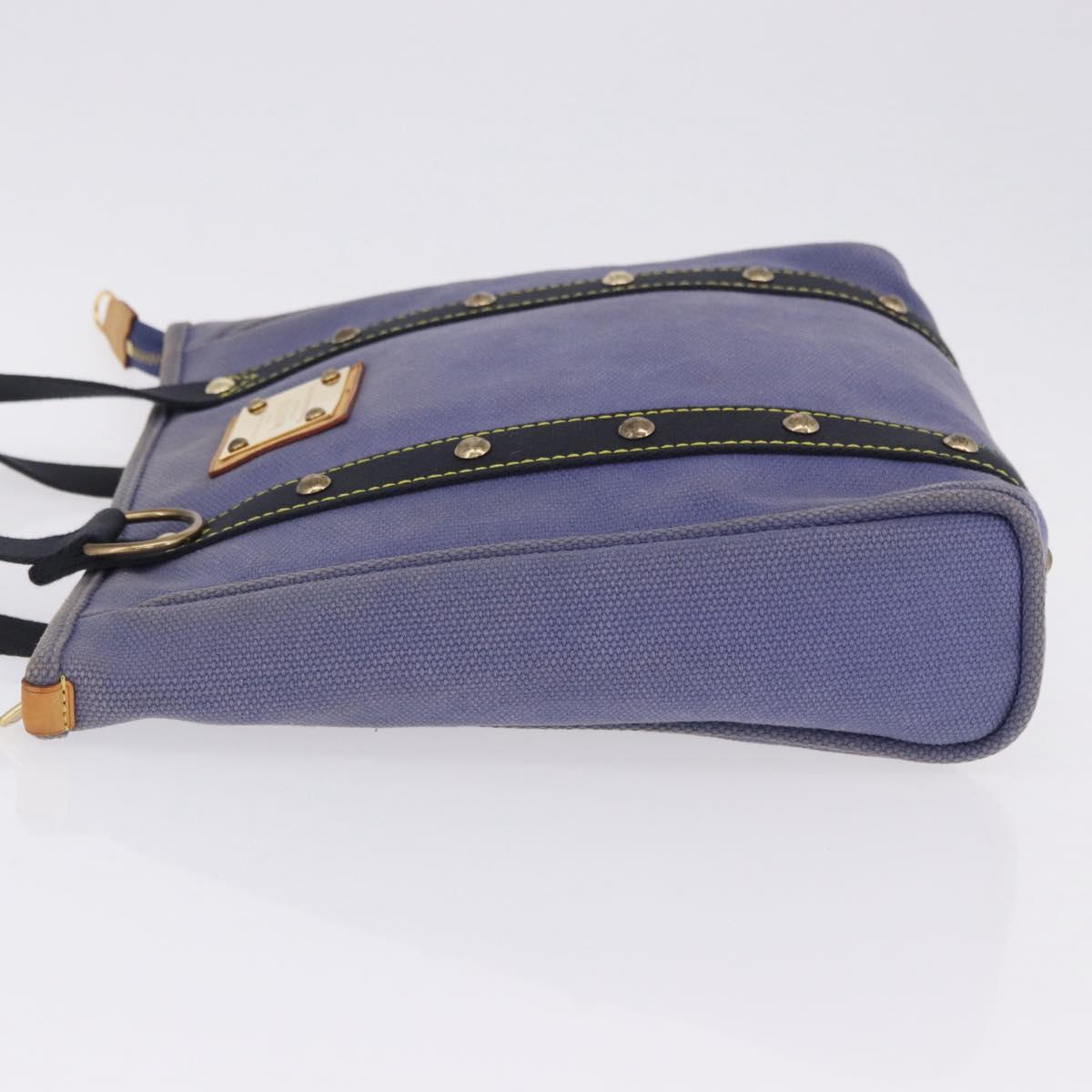 LOUIS VUITTON Antigua Cabas MM Tote Bag Blue M40087 LV Auth hk4101