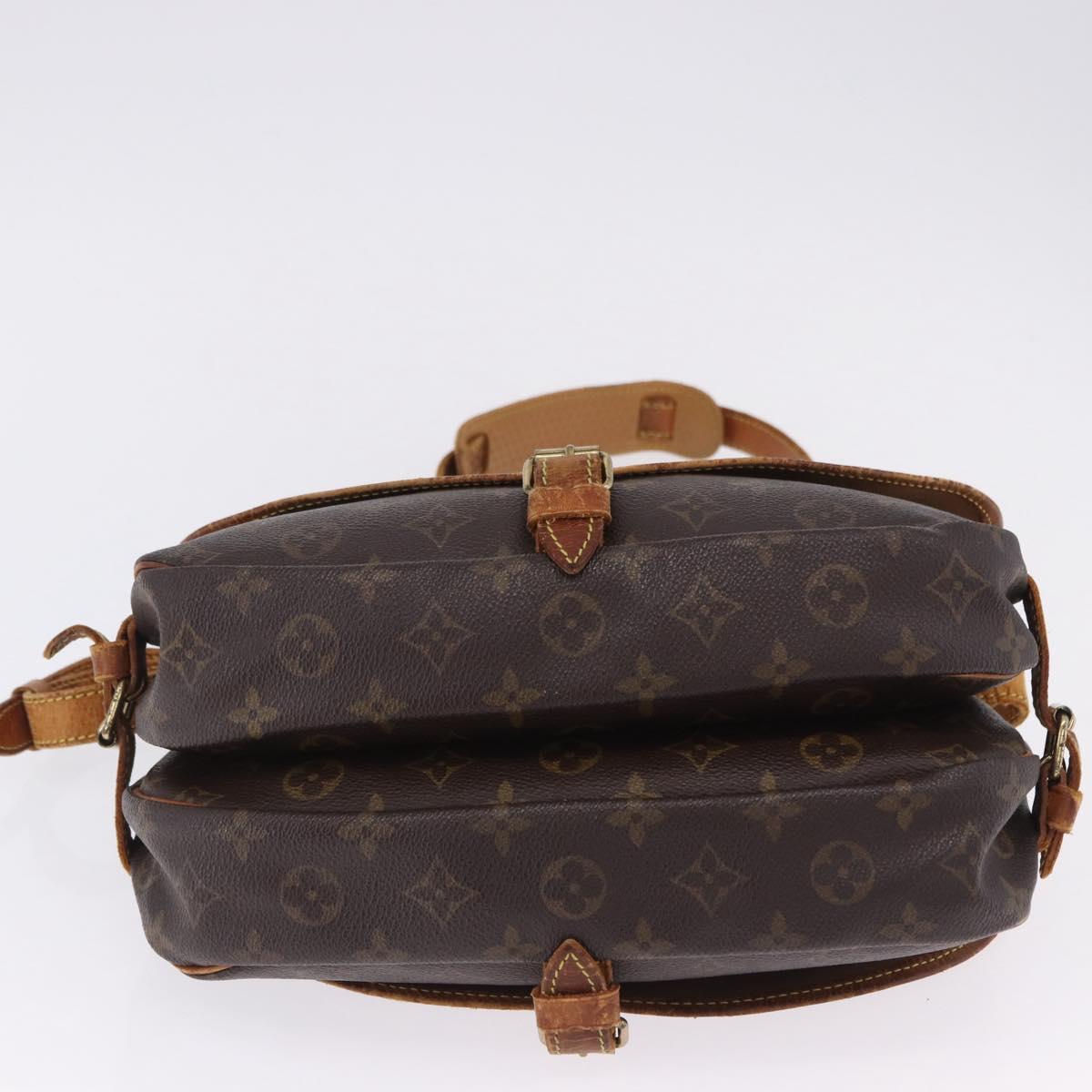 LOUIS VUITTON Monogram Saumur 30 Shoulder Bag M42256 LV Auth hk4112