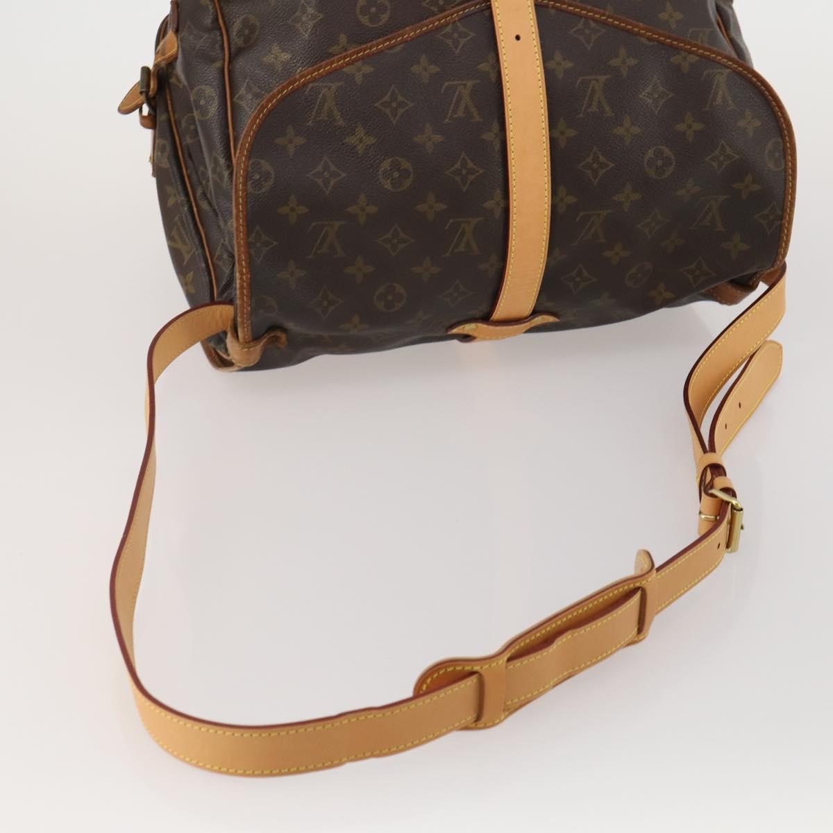 LOUIS VUITTON Monogram Saumur 35 Shoulder Bag M42254 LV Auth hk4113