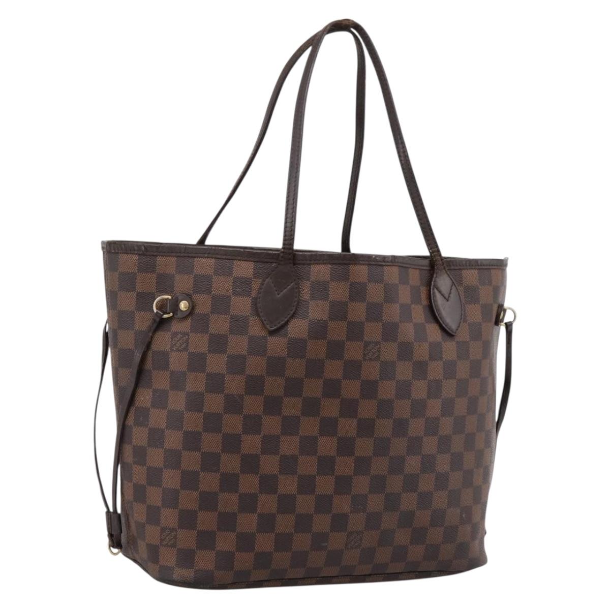 LOUIS VUITTON Damier Ebene Neverfull MM Tote Bag N51105 LV Auth hk4116