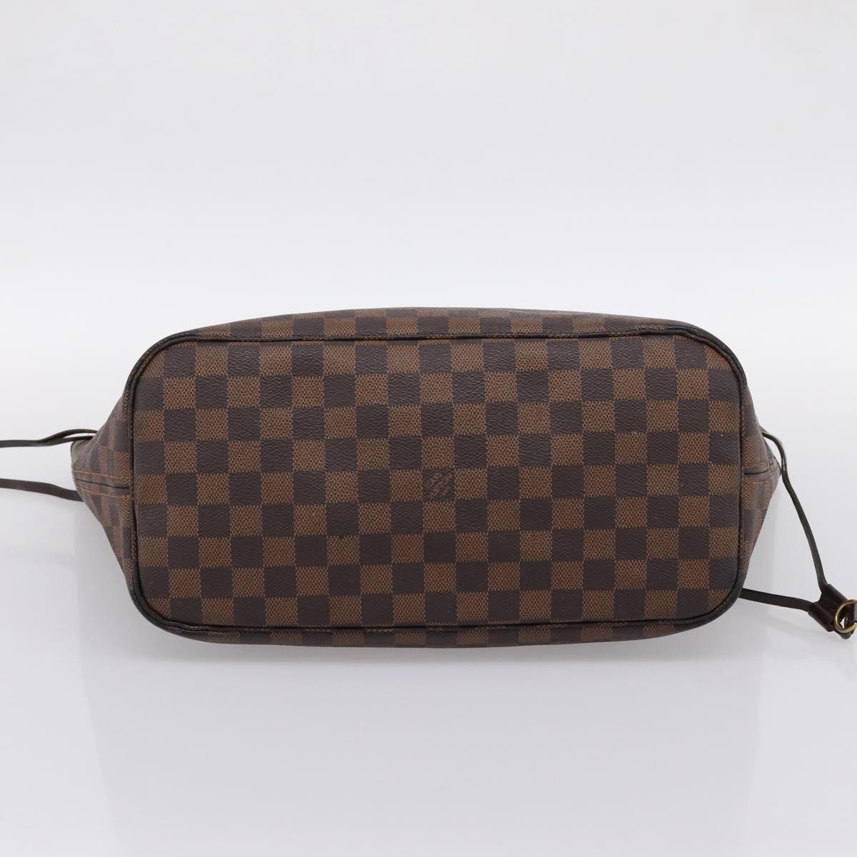 LOUIS VUITTON Damier Ebene Neverfull MM Tote Bag N51105 LV Auth hk4116