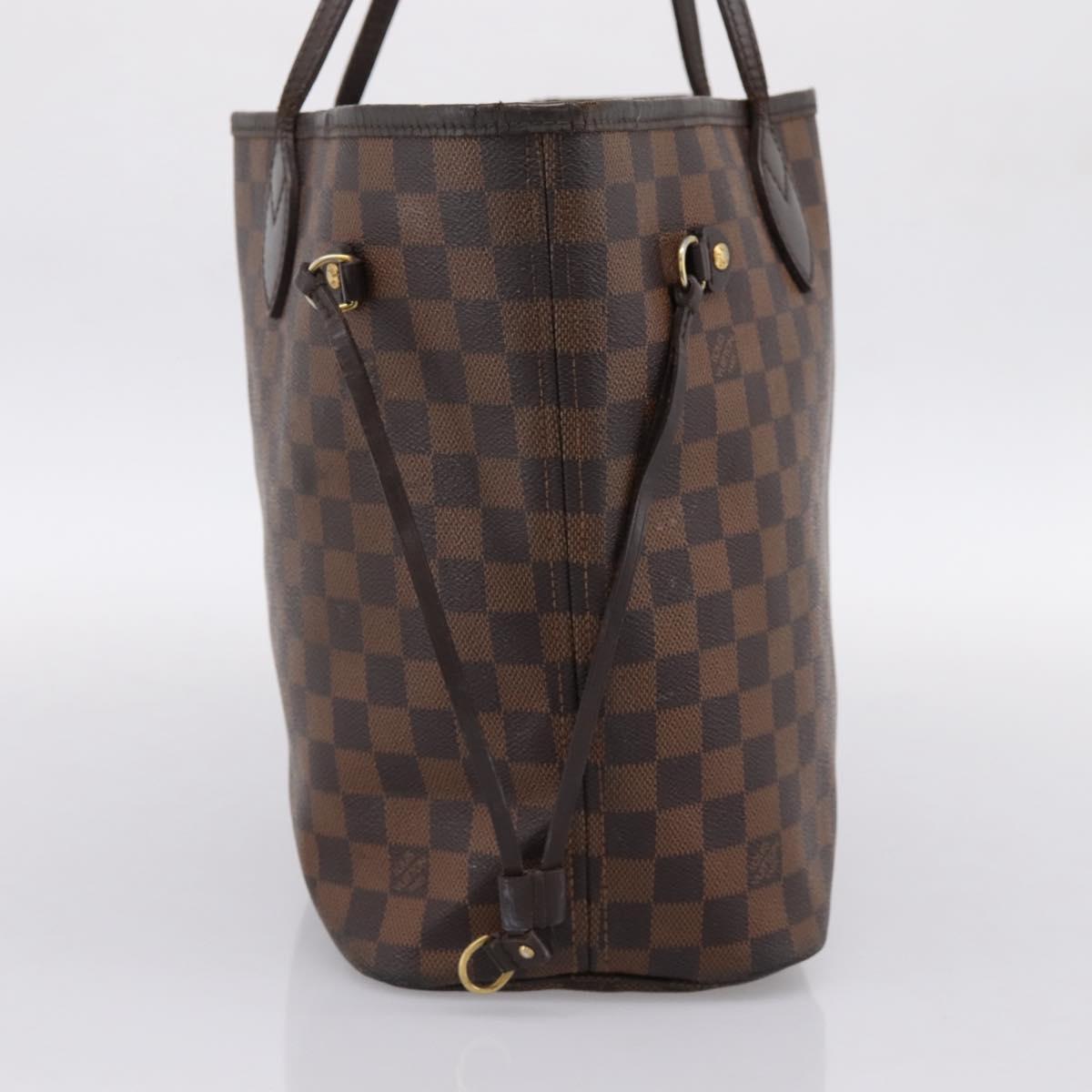 LOUIS VUITTON Damier Ebene Neverfull MM Tote Bag N51105 LV Auth hk4116