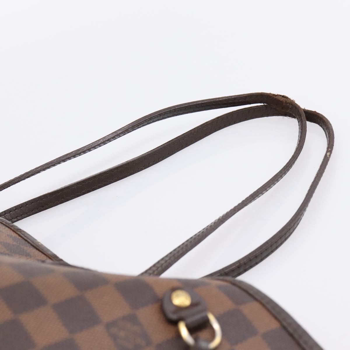 LOUIS VUITTON Damier Ebene Neverfull MM Tote Bag N51105 LV Auth hk4116