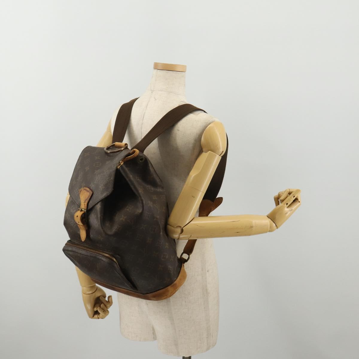 LOUIS VUITTON Monogram Montsouris GM Backpack M51135 LV Auth hk4117