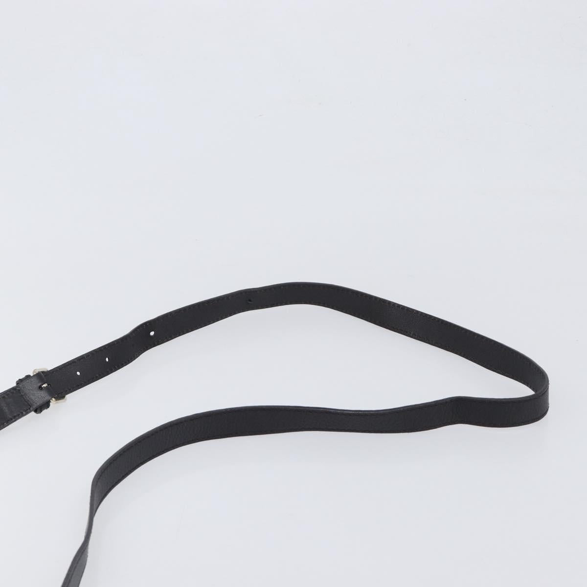 GUCCI GG Canvas Guccissima Shoulder Bag Leather Black Gold Auth hk4122