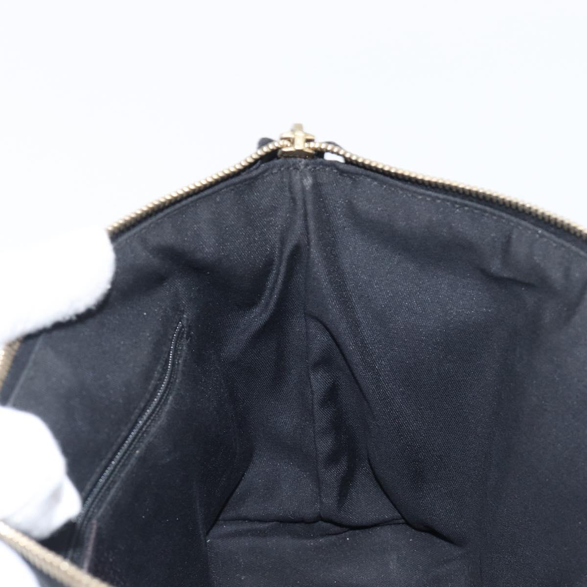 GUCCI GG Canvas Hand Bag Black Gold 141471 Auth hk4126