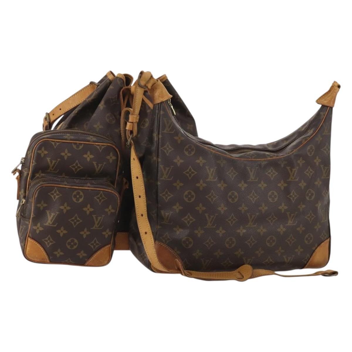 LOUIS VUITTON Monogram Shoulder Bag 3 Set LV Auth hk4131