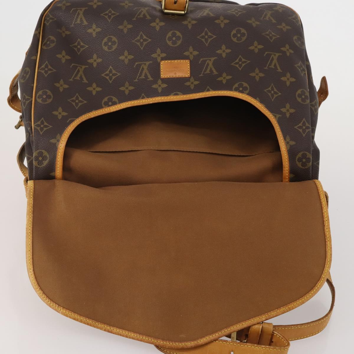 LOUIS VUITTON Monogram Saumur 35 Shoulder Bag M42254 LV Auth hk4132