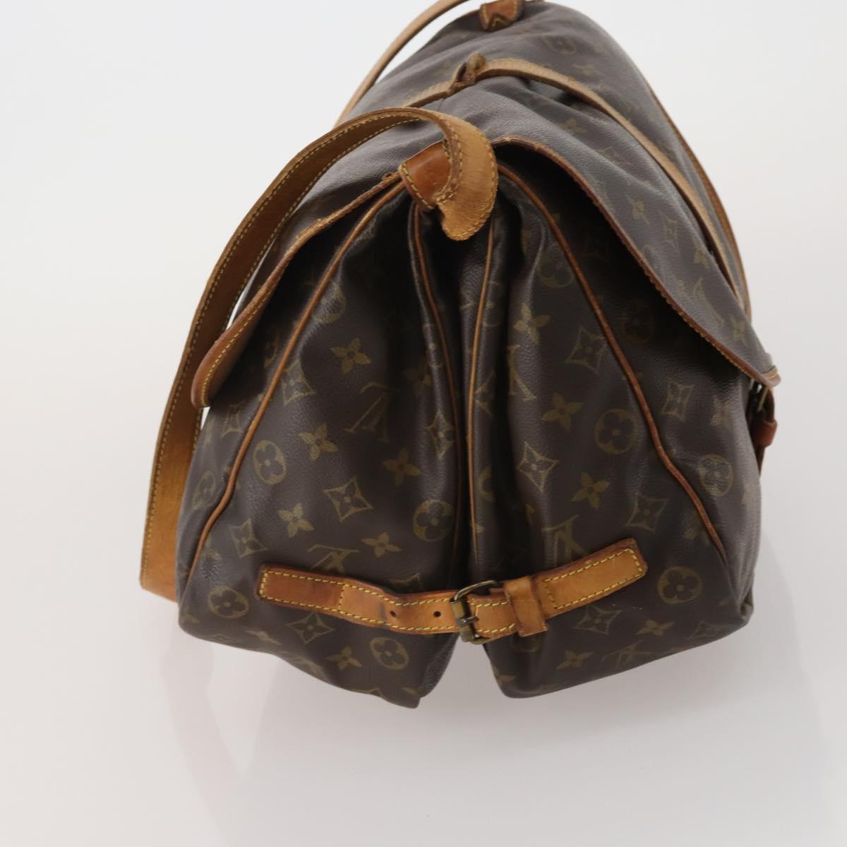 LOUIS VUITTON Monogram Saumur 35 Shoulder Bag M42254 LV Auth hk4133