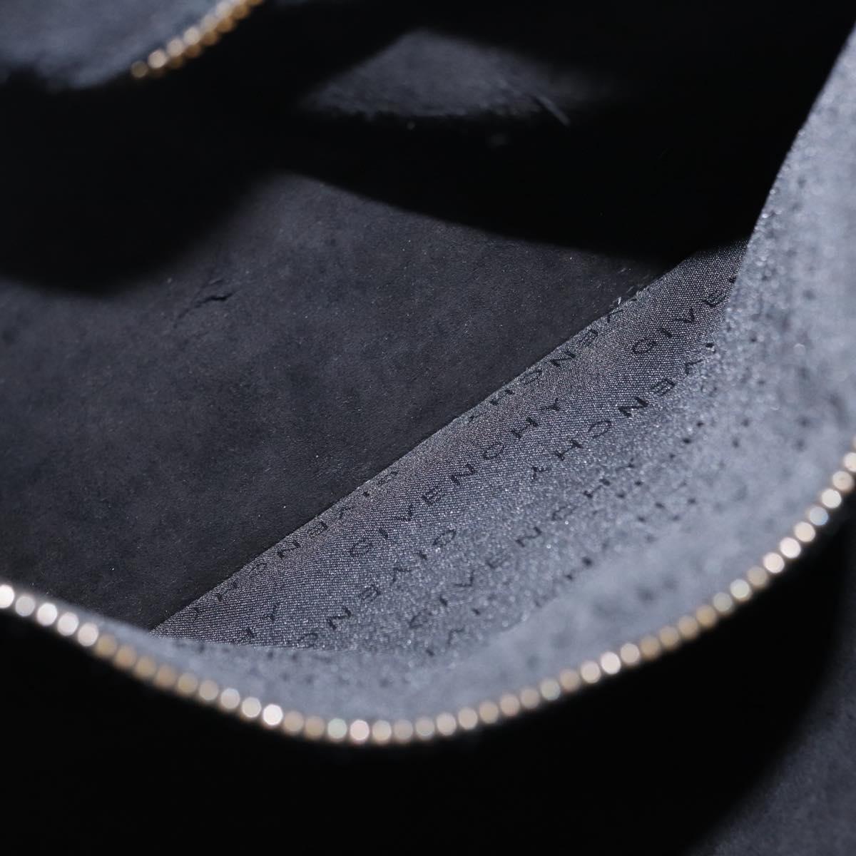 GIVENCHY Shoulder Bag Leather Light Blue Gold Auth hk4153