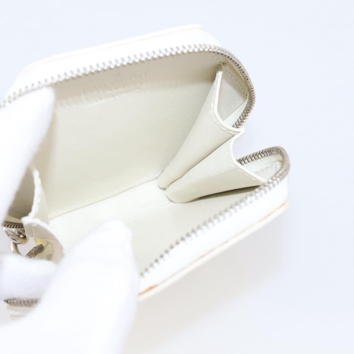 LOUIS VUITTON Vernis Porte Monnaie Flocon Purse Perle M58216 LV Auth hk4162A